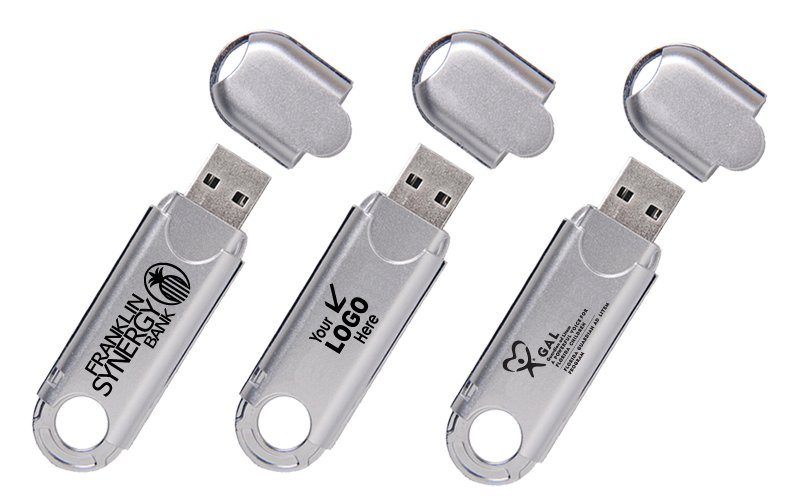 Gray Volunteer Flash Drives w/ Logo